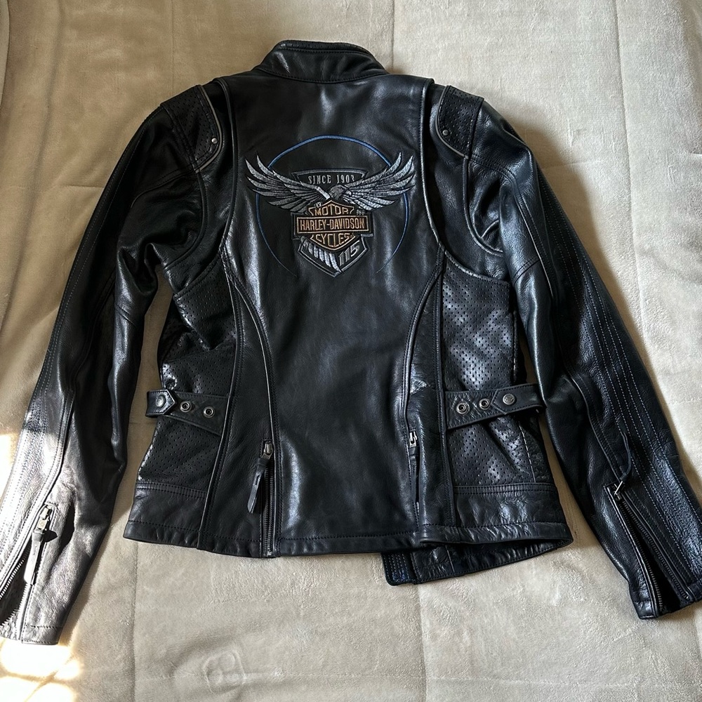 HARLEY-DAVIDSON 115 ANNIVERSARY LEATHER JACKET SIZE M